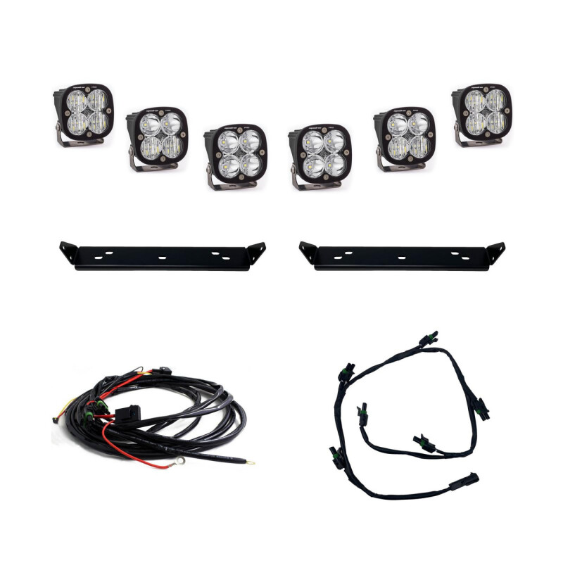 Ford Raptor Lights - Behind Grille - Baja Designs - Squadron Pro - `21-`27